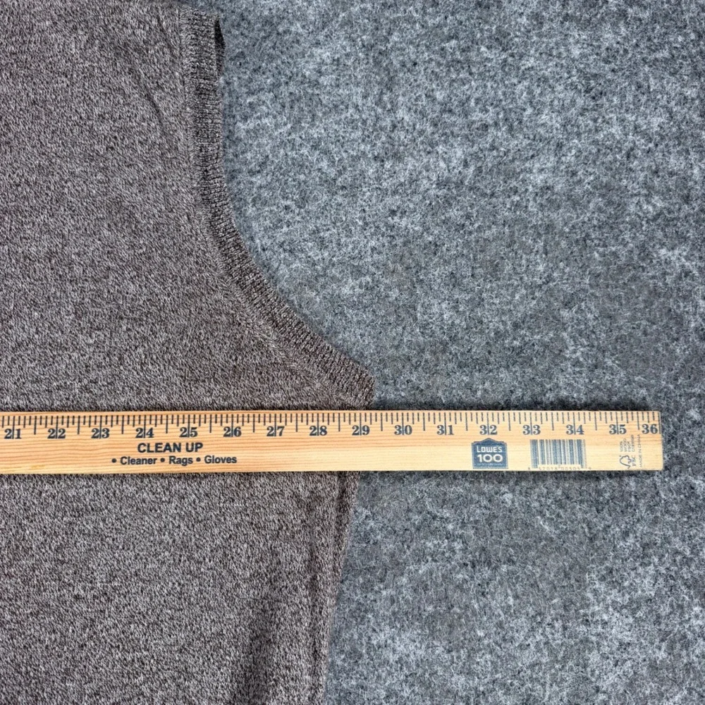 The Foundry Supply Co Men's 3XLT Brown Cotton Sweater Vest Crew Neck Big Tall